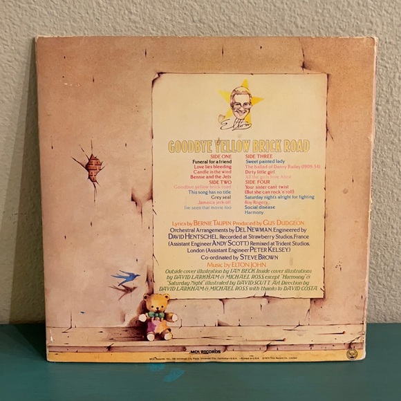 mca records Other - Elton John, Goodbye Yellow Brick Road VG Lp